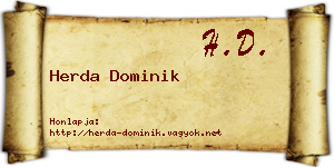 Herda Dominik névjegykártya